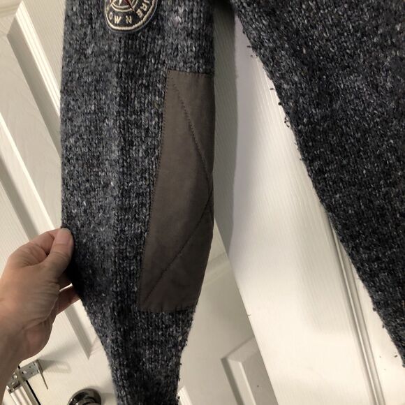 Vintage Columbia Sz XL Wool Sweater Men’s Gray Quarter Zip Fisherman Grandpa - Picture 7 of 9